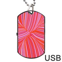 Electric Field Art Iii Dog Tag Usb Flash (two Sides) by okhismakingart