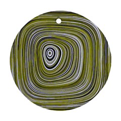 Electric Field Art Iv Round Ornament (two Sides) by okhismakingart