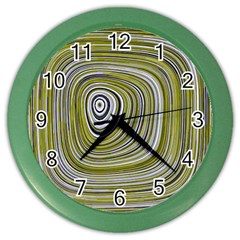 Electric Field Art Iv Color Wall Clock by okhismakingart