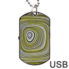 Electric Field Art Iv Dog Tag Usb Flash (two Sides) by okhismakingart