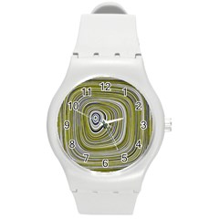 Electric Field Art Iv Round Plastic Sport Watch (m) by okhismakingart