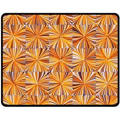 Electric Field Art V Double Sided Fleece Blanket (medium)  by okhismakingart