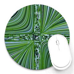 Electric Field Art Vii Round Mousepads by okhismakingart