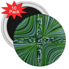 Electric Field Art Vii 3  Magnets (10 Pack)  by okhismakingart