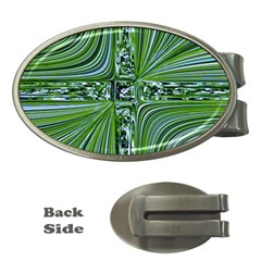 Electric Field Art Vii Money Clips (oval)  by okhismakingart