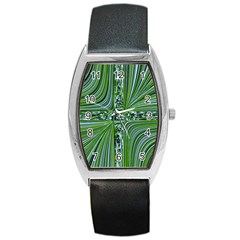 Electric Field Art Vii Barrel Style Metal Watch by okhismakingart