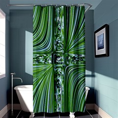 Electric Field Art Vii Shower Curtain 36  X 72  (stall)  by okhismakingart