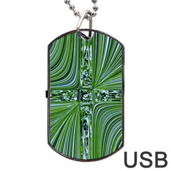 Electric Field Art Vii Dog Tag Usb Flash (two Sides) by okhismakingart