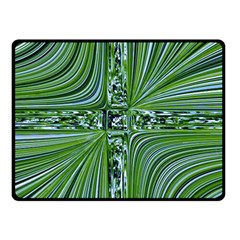 Electric Field Art Vii Double Sided Fleece Blanket (small)  by okhismakingart