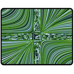 Electric Field Art Vii Double Sided Fleece Blanket (medium)  by okhismakingart