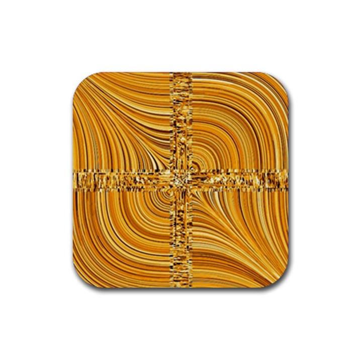 Electric Field Art VIII Rubber Coaster (Square) 