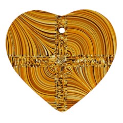 Electric Field Art Viii Heart Ornament (two Sides) by okhismakingart