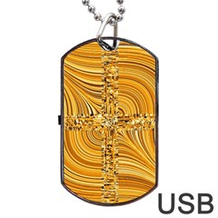 Electric Field Art Viii Dog Tag Usb Flash (one Side) by okhismakingart