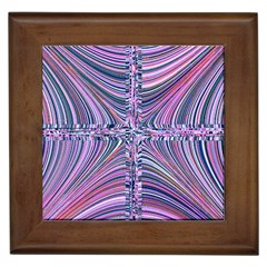 Electric Field Art Ix Framed Tiles by okhismakingart