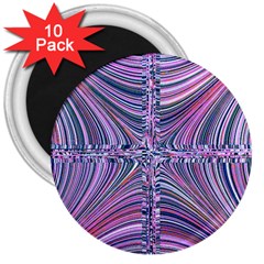 Electric Field Art Ix 3  Magnets (10 Pack)  by okhismakingart