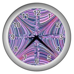 Electric Field Art Ix Wall Clock (silver) by okhismakingart