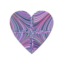 Electric Field Art Ix Heart Magnet by okhismakingart