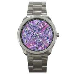 Electric Field Art Ix Sport Metal Watch by okhismakingart