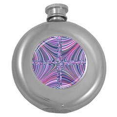 Electric Field Art Ix Round Hip Flask (5 Oz) by okhismakingart