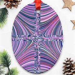 Electric Field Art Ix Oval Ornament (two Sides) by okhismakingart