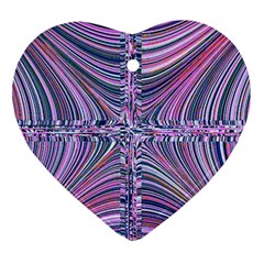 Electric Field Art Ix Heart Ornament (two Sides) by okhismakingart