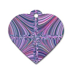 Electric Field Art Ix Dog Tag Heart (one Side) by okhismakingart