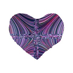 Electric Field Art Ix Standard 16  Premium Heart Shape Cushions by okhismakingart