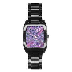 Electric Field Art Ix Stainless Steel Barrel Watch by okhismakingart