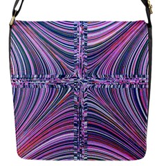 Electric Field Art Ix Flap Closure Messenger Bag (s) by okhismakingart