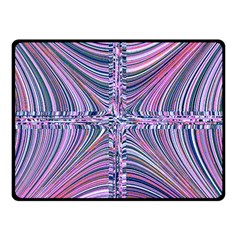 Electric Field Art Ix Double Sided Fleece Blanket (small)  by okhismakingart