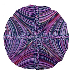 Electric Field Art Ix Large 18  Premium Flano Round Cushions by okhismakingart