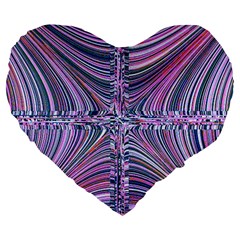 Electric Field Art Ix Large 19  Premium Flano Heart Shape Cushions by okhismakingart