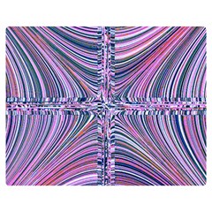 Electric Field Art Ix Double Sided Flano Blanket (medium)  by okhismakingart