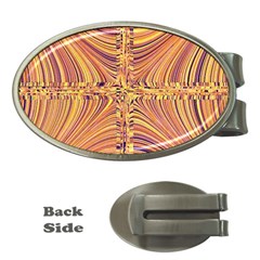 Electric Field Art X Money Clips (oval)  by okhismakingart