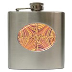 Electric Field Art X Hip Flask (6 oz) Front