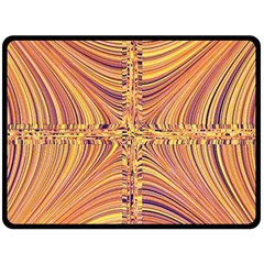 Electric Field Art X Fleece Blanket (large)  by okhismakingart