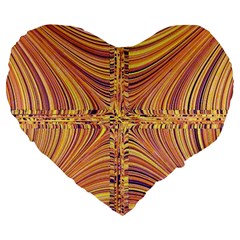 Electric Field Art X Large 19  Premium Heart Shape Cushions by okhismakingart