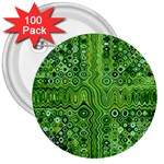 Electric Field Art XII 3  Buttons (100 pack)  Front