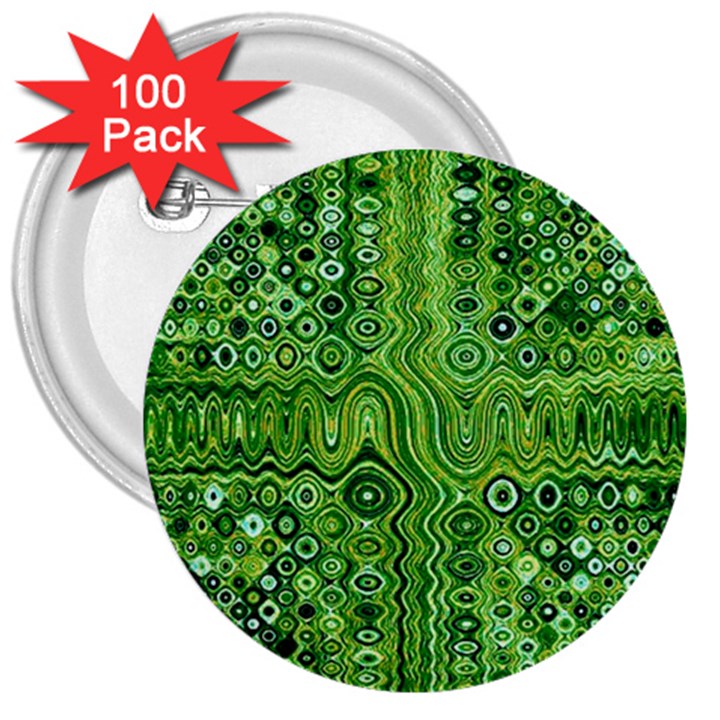 Electric Field Art XII 3  Buttons (100 pack) 