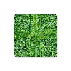 Electric Field Art Xii Square Magnet by okhismakingart