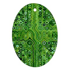 Electric Field Art Xii Oval Ornament (two Sides) by okhismakingart