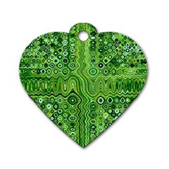 Electric Field Art Xii Dog Tag Heart (two Sides) by okhismakingart