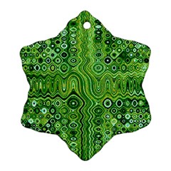 Electric Field Art Xii Snowflake Ornament (two Sides) by okhismakingart