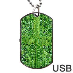 Electric Field Art Xii Dog Tag Usb Flash (one Side) by okhismakingart