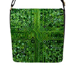 Electric Field Art Xii Flap Closure Messenger Bag (l) by okhismakingart