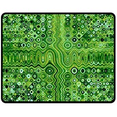 Electric Field Art Xii Double Sided Fleece Blanket (medium)  by okhismakingart