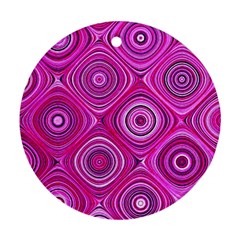 Electric Field Art Xiii Round Ornament (two Sides) by okhismakingart