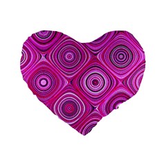 Electric Field Art Xiii Standard 16  Premium Heart Shape Cushions by okhismakingart