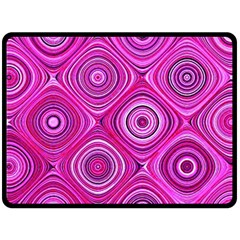 Electric Field Art Xiii Double Sided Fleece Blanket (large)  by okhismakingart