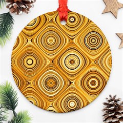 Electric Field Art Xiv Round Ornament (two Sides) by okhismakingart